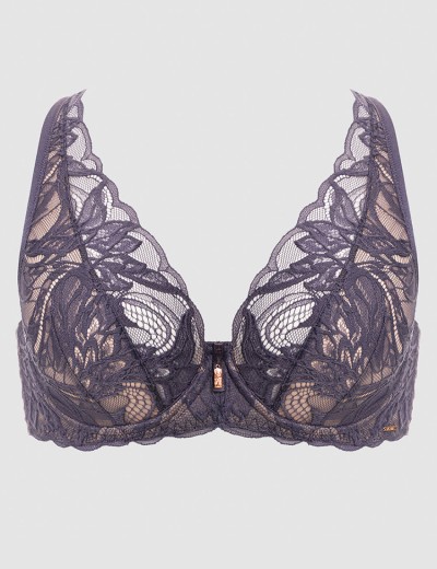 Кружевной бюстгальтер Alles LUCE VIOLA bralette grafit, Цвет: графит, Размеры: 65D, изображение 9