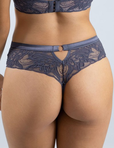 Кружевные стринги Alles LUCE VIOLA stringi classic grafit, Цвет: графит, Размеры: S, изображение 2