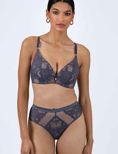 Кружевные стринги Alles LUCE VIOLA stringi classic grafit, Цвет: графит, Размеры: S, изображение 3