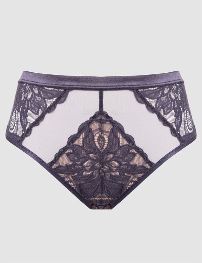 Кружевные стринги Alles LUCE VIOLA stringi classic grafit, Цвет: графит, Размеры: S, изображение 6