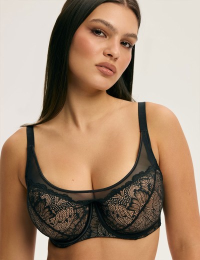 Бюстгальтер-топ с поролоновыми чашками Esotiq CROWN 43747 черный, Цвет: черный, Размеры: 65F, изображение 3