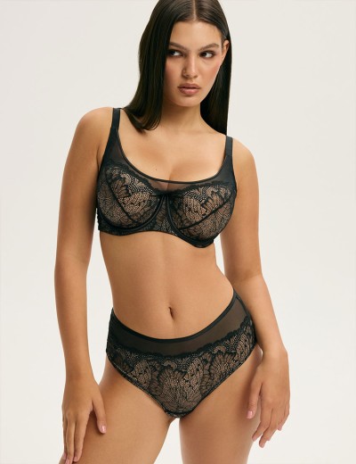 Бюстгальтер-топ с поролоновыми чашками Esotiq CROWN 43747 черный, Цвет: черный, Размеры: 65F, изображение 7