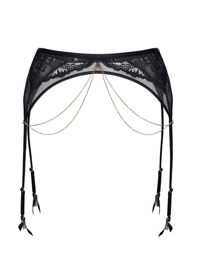 Пояс с ювелирными подвесками Esotiq CROWN 43751 черный, Цвет: черный, Размеры: S/M, изображение 8