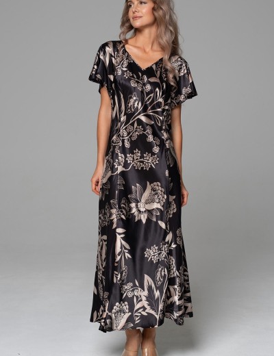 Длинная сорочка с рельефами Mia-Amore CARMINA 4838 черный, Цвет: черный, Размеры: 2XL, изображение 3