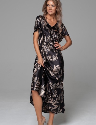 Длинная сорочка с рельефами Mia-Amore CARMINA 4838 черный, Цвет: черный, Размеры: 2XL, изображение 4