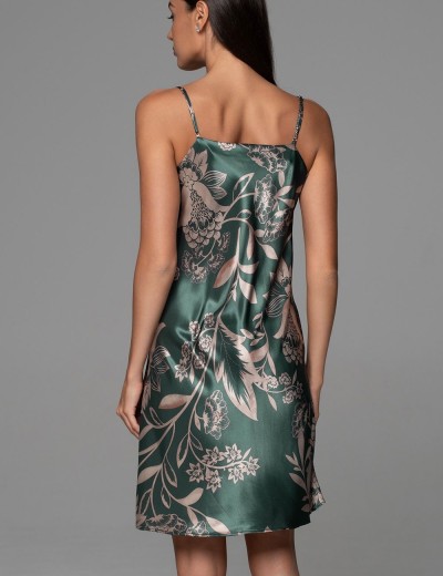 Шёлковая сорочка с принтом Mia-Amore CARMINA 4840 изумрудный, Цвет: изумрудный, Размеры: 2XL, изображение 2