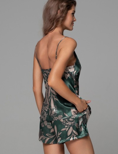 Пижама топ с шортами Mia-Amore CARMINA 4842 изумрудный, Цвет: изумрудный, Размеры: 2XL, изображение 2
