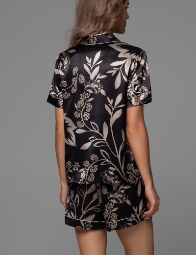 Пижама рубашка с шортами Mia-Amore CARMINA 4844 черный, Цвет: черный, Размеры: 4XL, изображение 2