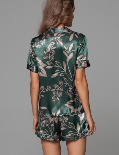 Пижама рубашка с шортами Mia-Amore CARMINA 4844 изумрудный, Цвет: изумрудный, Размеры: 4XL, изображение 2