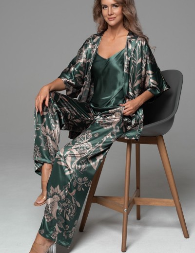 Шёлковый комплект-тройка Mia-Amore CARMINA 4847 изумрудный, Цвет: изумрудный, Размеры: 2XL, изображение 4