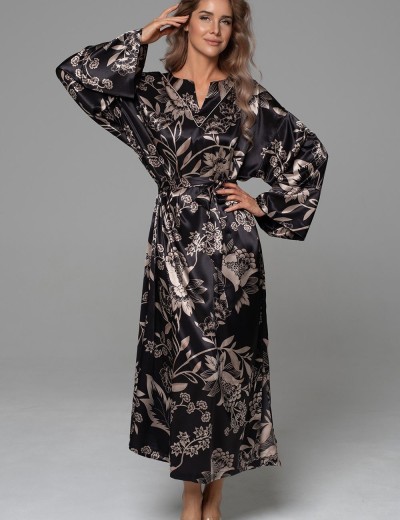 Длинная шёлковая туника Mia-Amore CARMINA 4848 черный, Цвет: черный, Размеры: 6XL/7XL, изображение 2