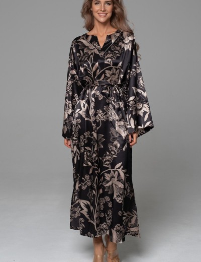 Длинная шёлковая туника Mia-Amore CARMINA 4848 черный, Цвет: черный, Размеры: 6XL/7XL, изображение 4