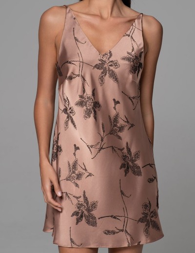 Сорочка из смесового шёлка Mia-Amore SHEILA 4891, Цвет: кофейный, Размеры: 2XL, изображение 4