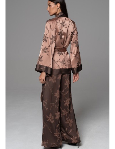 Комплект-тройка из жаккардового шёлка Mia-Amore SHEILA 4896, Цвет: кофейный, Размеры: 2XL, изображение 4