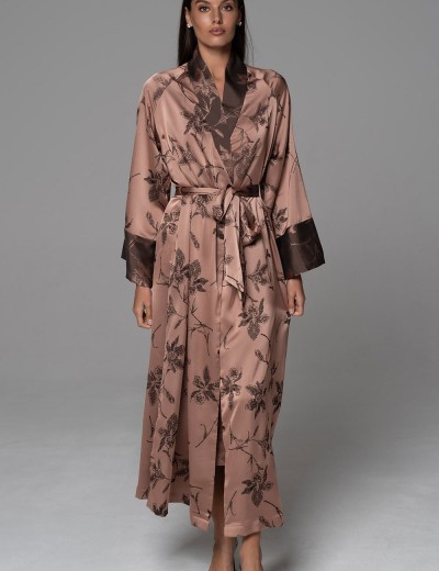 Длинный запашной халат Mia-Amore SHEILA 4899, Цвет: кофейный, Размеры: 2XL/3XL, изображение 4