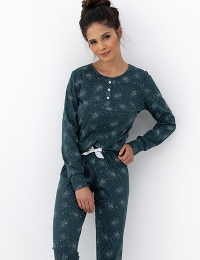 Женская пижама из хлопка Sensis ELLISON, Цвет: сине-зеленый, Размеры: L, изображение 2