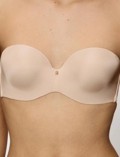 Гладкий бюстгальтер бандо Triumph BODY MAKE-UP ESSENTIALS WDP бежевый, Цвет: бежевый, Размеры: 70B, изображение 3