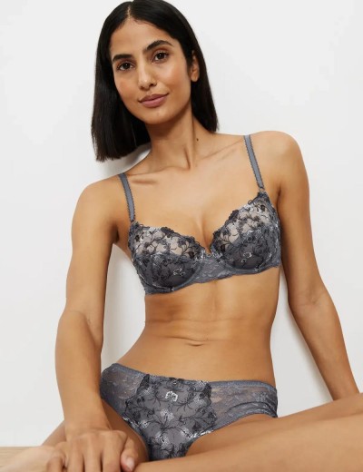 Бюстгальтер из тюля с вышивкой Triumph SENSUAL SPOTLIGHT W, Цвет: серый, Размеры: 80C, изображение 4