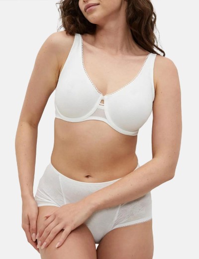 Бюстгальтер-минимайзер Triumph WILD ROSE SENSATION W01 белый шёлк, Цвет: белый шёлк, Размеры: 75D, изображение 4