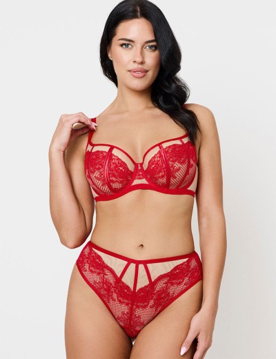Трусики бразилиана Subtille BELINDA RED mini, Цвет: красный, Размеры: S, изображение 3