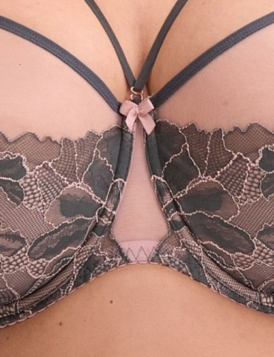 Бюстгальтер полумягкий большого размера Gaia 1318 PRIYA PU maxi графит, Цвет: графит, Размеры: 70K, изображение 3