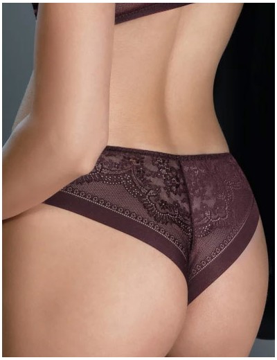 Комплект Leilieve SAPPHIRE бюстье+бразилиана M9850 mattone, Цвет: mattone (сливовый), Размеры: 75B, изображение 2