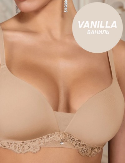 Комплект Leilieve TENDERNESS триангул+стринги M8039 vanilla, Цвет: vanilla (ваниль), Размеры: 80B, изображение 3