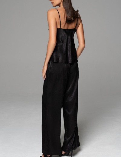 Шёлковая пижама-тройка Mia-Amore ANORA 4805 черный, Цвет: черный, Размеры: 2XL, изображение 3