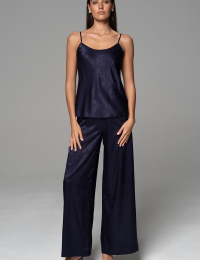 Шёлковая пижама-тройка Mia-Amore ANORA 4805 темно-синий, Цвет: темно-синий, Размеры: 2XL, изображение 2