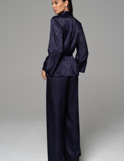 Пижама из жаккардового шёлка Mia-Amore ANORA 4806 темно-синий, Цвет: темно-синий, Размеры: 2XL, изображение 3