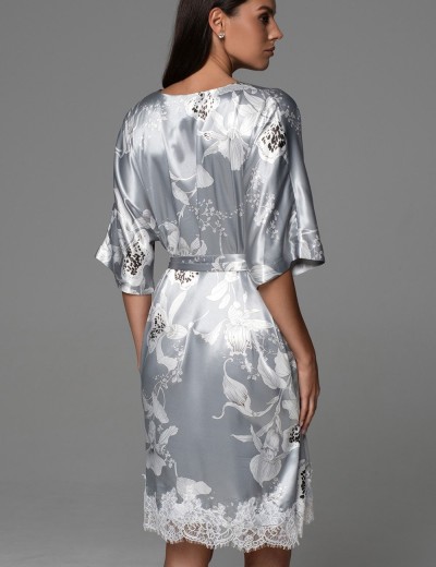 Туника из натурального шёлка Mia-Amore ARABEL 4357 серебристый, Цвет: серебристый, Размеры: 2XL/3XL, изображение 3