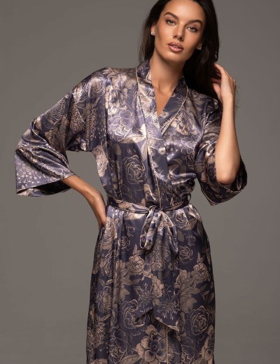 Короткий халат-кимоно Mia-Amore GIOCONDA 4683, Цвет: мультицвет, Размеры: 2XL/3XL, изображение 3