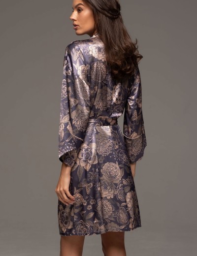 Короткий халат-кимоно Mia-Amore GIOCONDA 4683, Цвет: мультицвет, Размеры: 2XL/3XL, изображение 2