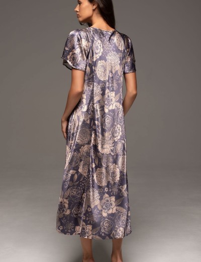 Длинная расклешенная сорочка Mia-Amore GIOCONDA 4688, Цвет: мультицвет, Размеры: 2XL, изображение 3