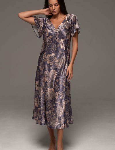 Длинная расклешенная сорочка Mia-Amore GIOCONDA 4688, Цвет: мультицвет, Размеры: 2XL, изображение 4