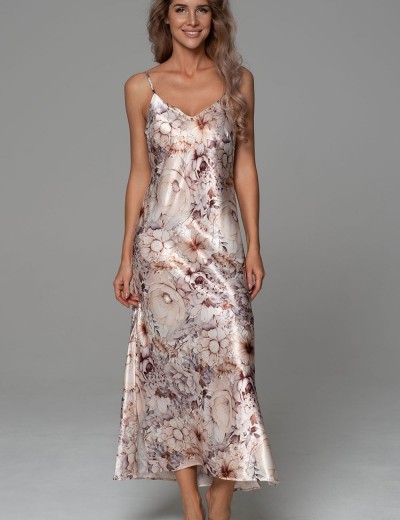 Длинная шёлковая сорочка Mia-Amore LAUREL 4781, Цвет: мультицвет, Размеры: 3XL, изображение 3