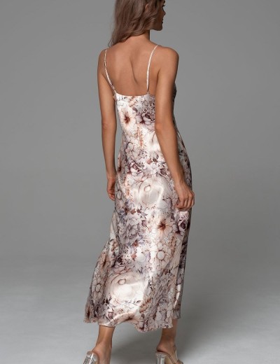 Длинная шёлковая сорочка Mia-Amore LAUREL 4781, Цвет: мультицвет, Размеры: 3XL, изображение 2