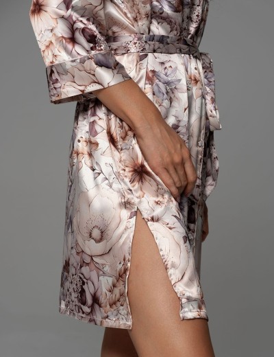 Шёлковая рубашка-халат Mia-Amore LAUREL 4784, Цвет: мультицвет, Размеры: 4XL, изображение 3