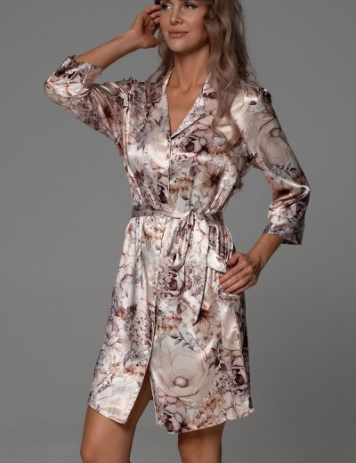 Шёлковая рубашка-халат Mia-Amore LAUREL 4784, Цвет: мультицвет, Размеры: 4XL, изображение 4