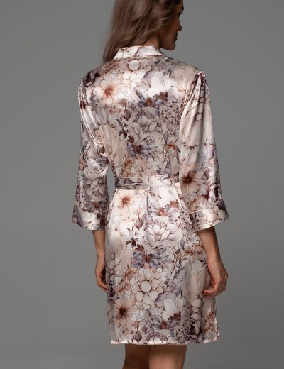 Шёлковая рубашка-халат Mia-Amore LAUREL 4784, Цвет: мультицвет, Размеры: 4XL, изображение 2