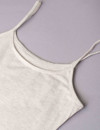 Хлопковая майка на тонких бретелях Sielei NATURAL COTTON 1430 ecru melange, Цвет: ecru melange, Размеры: 2XL, изображение 5