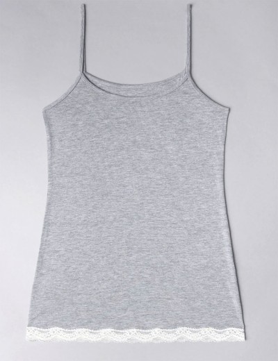 Хлопковая майка-топ Sielei NATURAL COTTON 1432 grigio melange, Цвет: grigio melange, Размеры: XS, изображение 4