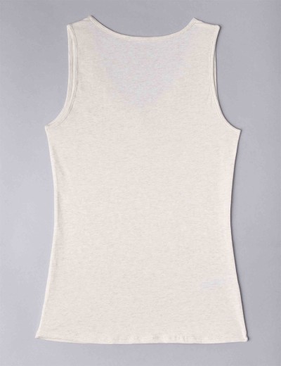 Хлопковая майка широкие бретели Sielei NATURAL COTTON 1436 ecru melange, Цвет: ecru melange, Размеры: XS, изображение 4