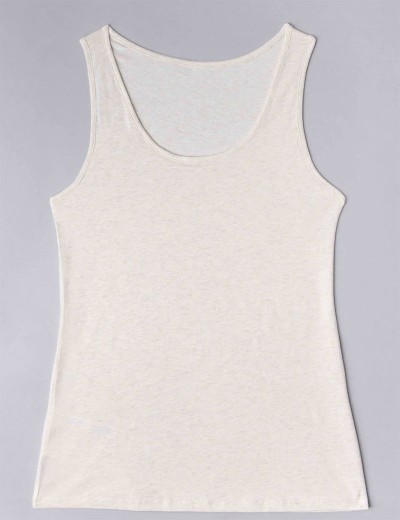 Хлопковая майка широкие бретели Sielei NATURAL COTTON 1438 ecru melange, Цвет: ecru melange, Размеры: L, изображение 5