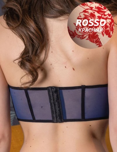 Комплект Sielei BAROQUE бюстье+слипы 7821B+7825 rosso, Цвет: rosso (красный), Размеры: 75B, изображение 3