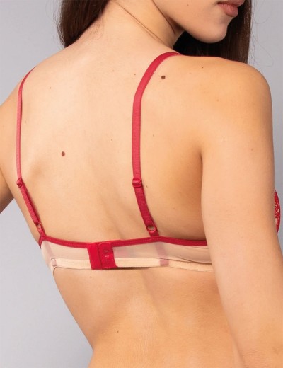 Комплект Sielei BAROQUE пуш-ап+бразилиана 78247B rosso, Цвет: rosso (красный), Размеры: 75B, изображение 5