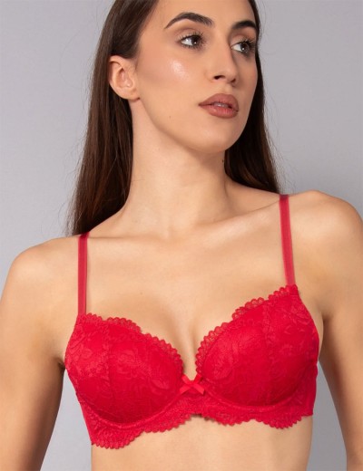 Комплект Sielei балконет+слипы DELICE 78525B rosso, Цвет: rosso (красный), Размеры: 75B, изображение 3