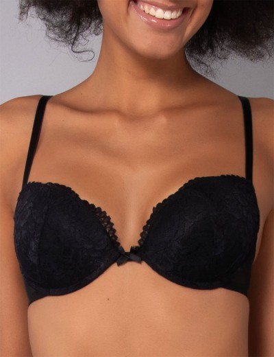 Комплект Sielei пуш-ап+бразилиана DELICE 78547B nero, Цвет: nero (черный), Размеры: 75B, изображение 4