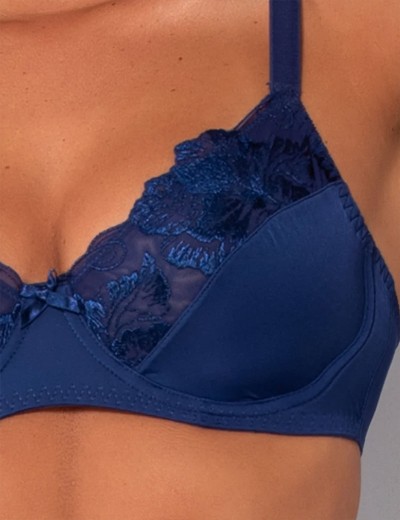 Комплект Sielei PRECIOUS мягкая чашка+слипы 78305C blu, Цвет: blu (синий), Размеры: 75C, изображение 4