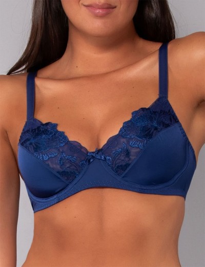 Комплект Sielei PRECIOUS мягкая чашка+слипы 78305C blu, Цвет: blu (синий), Размеры: 75C, изображение 3